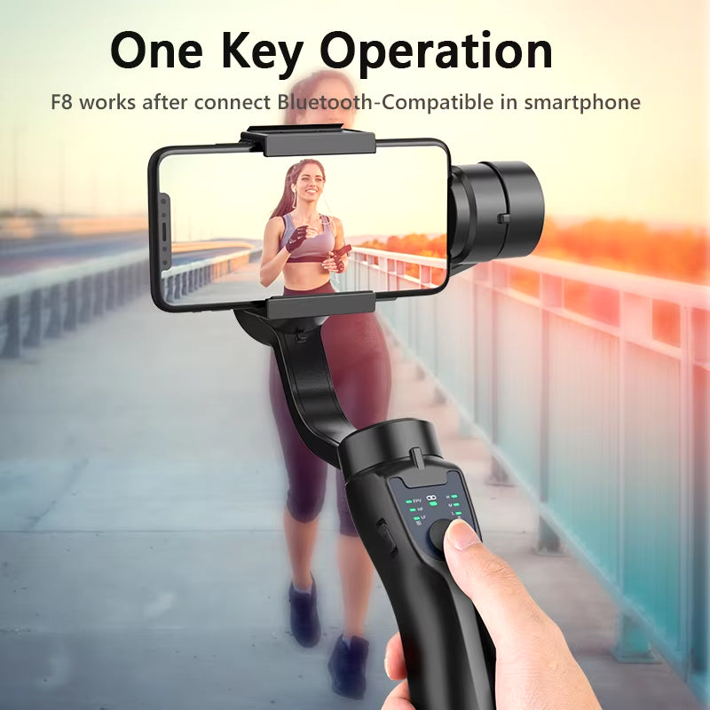 F8 Handheld 3-Axis Gimbal Phone Holder anti Shake Video Record Stabilizer for Xiaomi Iphone Cellphone Smartphone