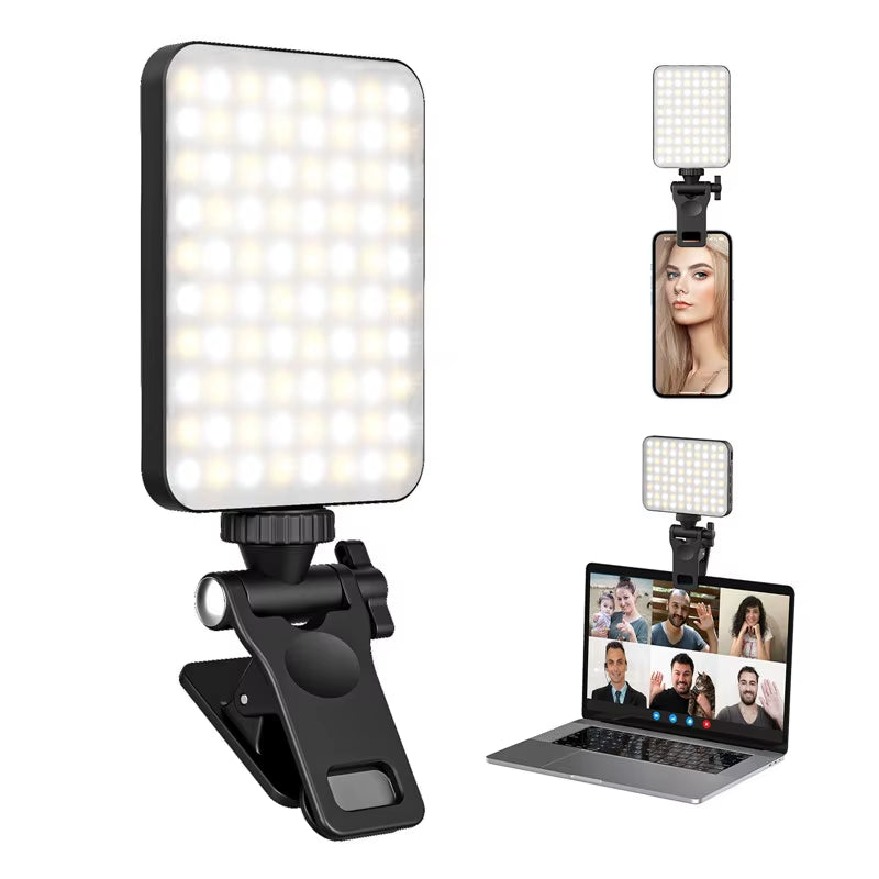 LED Fill Light Portable Mini Selfie Light for Laptop Video Conference Mobile Phone Vlog Live Broadcast Fill Lamp Photography