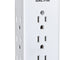 Surge Protector Outlet Extender, USB Wall Charger,  Multi Plug Outlet with 2 USB Charging Ports(Smart 2.4A Total), 9 AC Outlet Splitter Mountable, 3 Sided Plug Extender, Dorm Room Essentials