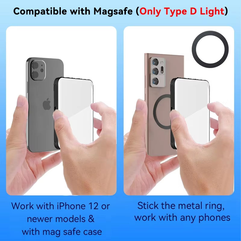 LED Fill Light Portable Mini Selfie Light for Laptop Video Conference Mobile Phone Vlog Live Broadcast Fill Lamp Photography