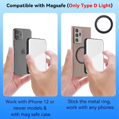 LED Fill Light Portable Mini Selfie Light for Laptop Video Conference Mobile Phone Vlog Live Broadcast Fill Lamp Photography