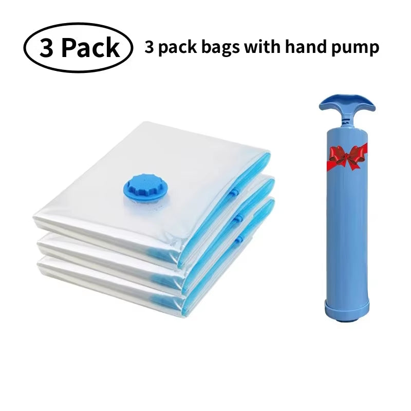 Vacuum Storage Bags Wardrobe Organizer Vacuum Seal Bag Space Saving Bags for Clothes Pillow Blanket Travel Vacuum Bag Package