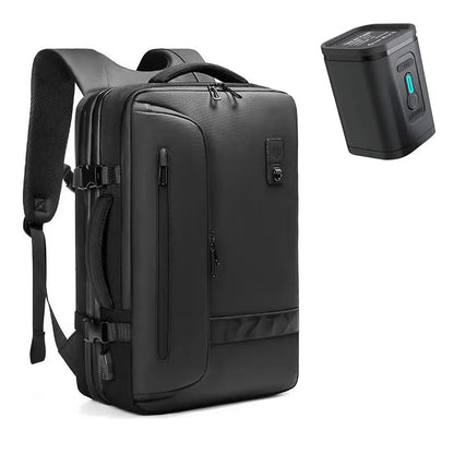 60L Expandable Vacuum Compression Backpack Airback with Air Pump Airline Approved Travel Backpack Waterproof Laptop Business Bag