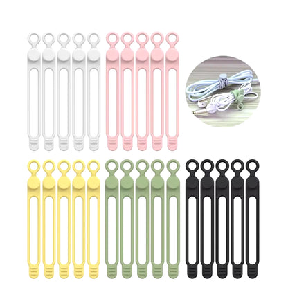 Silicone Cable Tie, Cable Organizer, Cable Straps, Reusable Cord Tie, Travel Cable Organizer, Cute Elastic Tie, Wire Tie