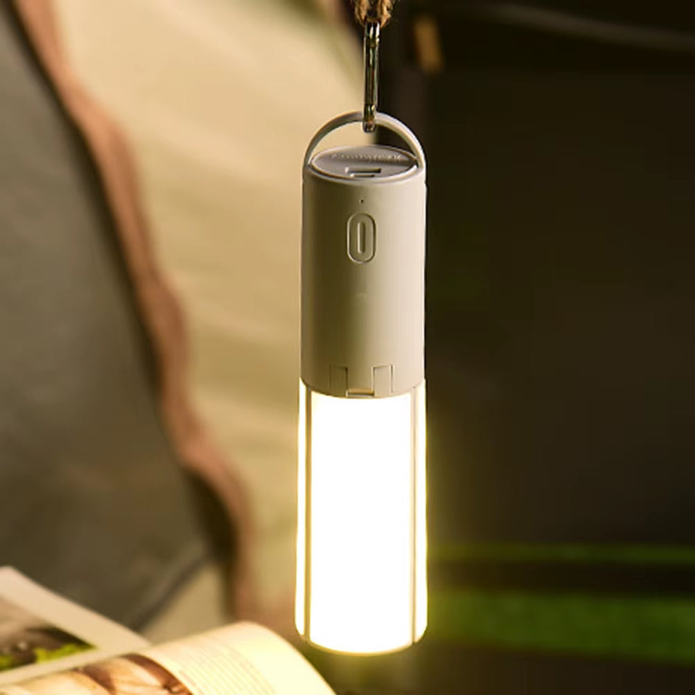 Folding Camping Lamp Rechargeable Tent Hanging Light Travel Lantern Multifunction Table Lamp Reading Lamp Outdoor Emergency Lamp