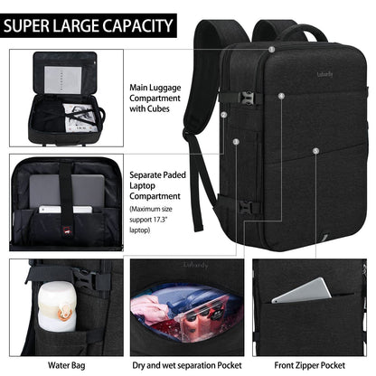 Travel Backpack for Men Women 17 Inch Flight Approved Carry on Backpack Water...