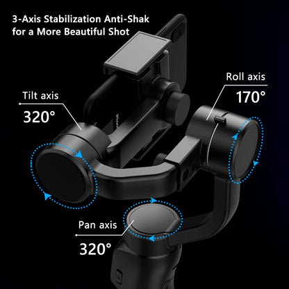 F8 Handheld 3-Axis Gimbal Phone Holder anti Shake Video Record Stabilizer for Xiaomi Iphone Cellphone Smartphone