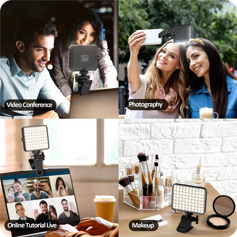 LED Fill Light Portable Mini Selfie Light for Laptop Video Conference Mobile Phone Vlog Live Broadcast Fill Lamp Photography